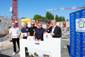 Amiens : pose de la première pierre du Campus 80 de Promeo Formation