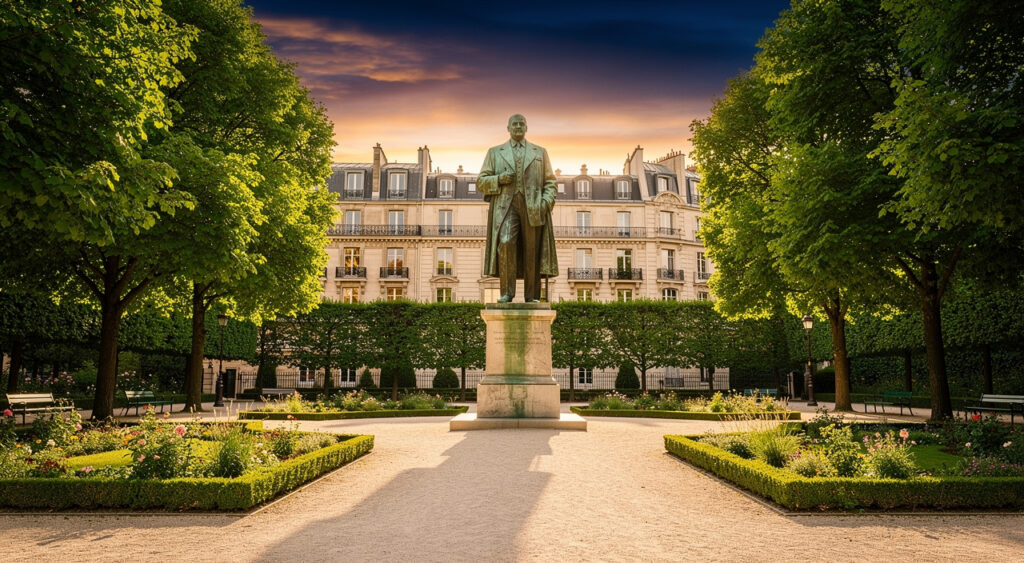 Paris 8e : cérémonie de commémoration de l'élection de Pompidou aux Champs-Élysées
