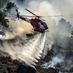 Pégomas : feu de broussailles maîtrisé par les pompiers et un hélicoptère