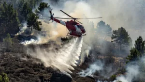 Pégomas : feu de broussailles maîtrisé par les pompiers et un hélicoptère