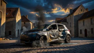 Périgueux : une Renault Zoé électrique explose en recharge place Francheville, aucun blessé