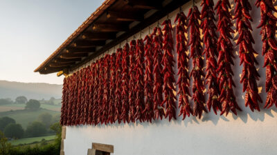 Piment d&rsquo;Espelette AOP : le sous-préfet de Bayonne en visite chez Panpi Olaizola