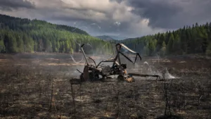 Plainfaing : une presse à foin s’embrase, 1 500 m² de prairie brûlés