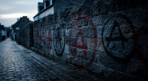 Pont-Croix : des tags anarchistes sur plusieurs bâtiments dans la nuit du 7 au 8 juin