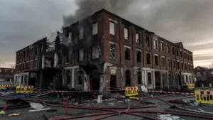 Pontcharra : un incendie ravage 2 000 m² de l&rsquo;ancienne papeterie Moulin-Vieux