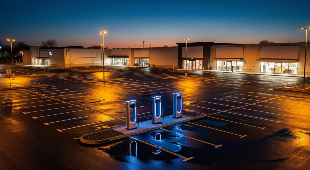 Porte des Alpes : burgers, bornes de recharge et utilitaires en libre-service sur le parking