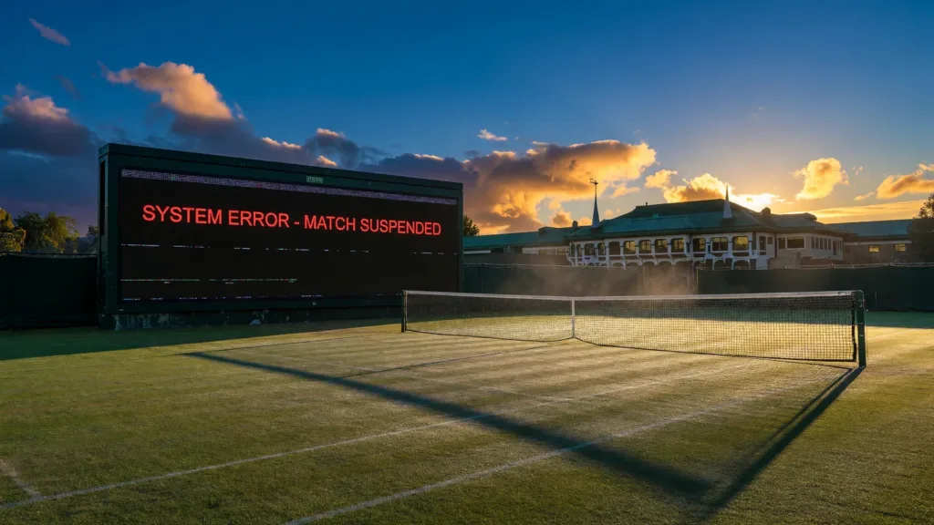 Qualifications de Wimbledon : panne de l'arbitrage électronique, 16 matches suspendus