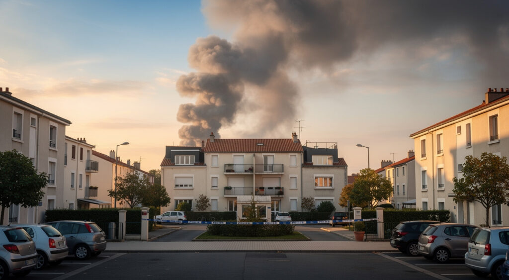 Rennes : incendie square Léon Blum, 42 pompiers mobilisés, deux immeubles évacués