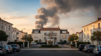 Rennes : incendie square Léon Blum, 42 pompiers mobilisés, deux immeubles évacués