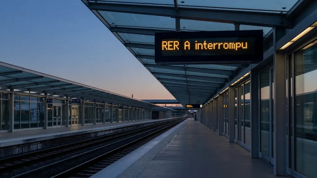 RER A : trafic interrompu entre Nanterre-Préfecture et Poissy en raison d'une panne de signalisation, reprise estimée à 21h30