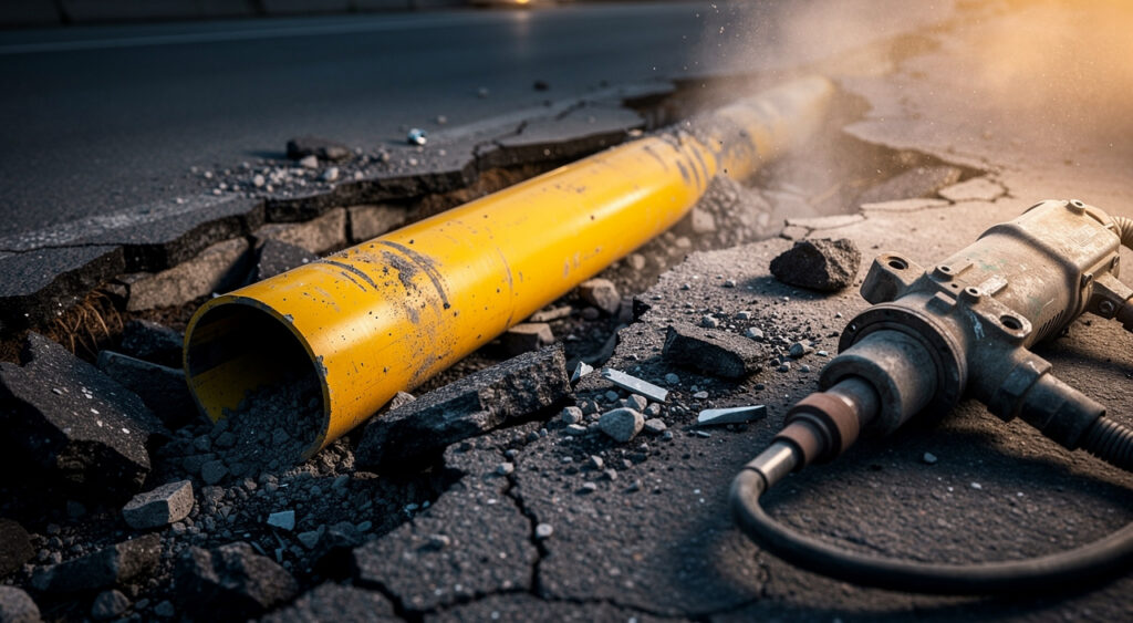 Rive-de-Gier : fuite de gaz sur chantier, A47 coupée puis rouverte, confinement levé à 13h