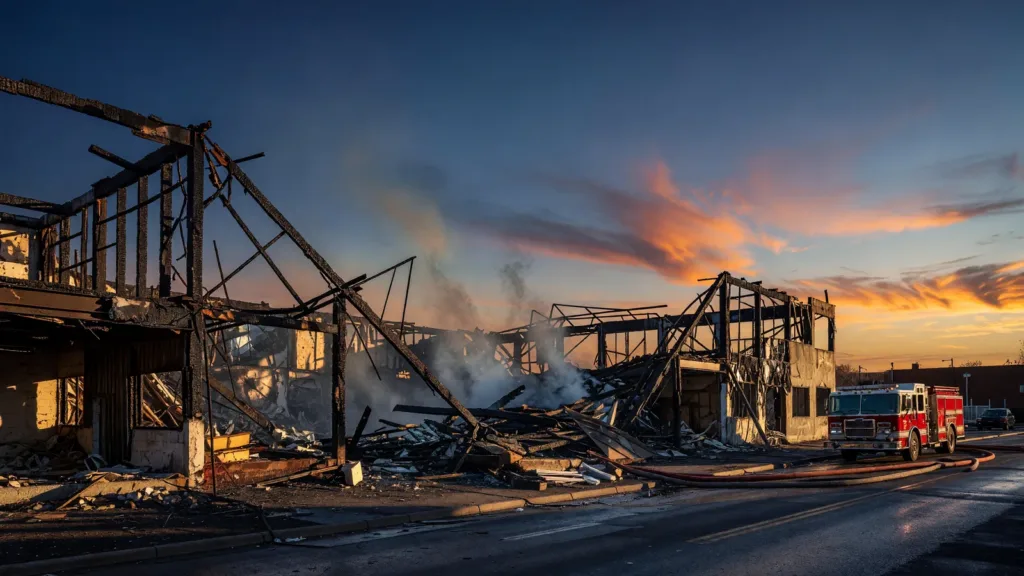 Romans-sur-Isère : un entrepôt de 1 500 m² ravagé par les flammes, 45 pompiers mobilisés