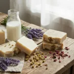 Savons artisanaux au lait d'ânesse avec lavande