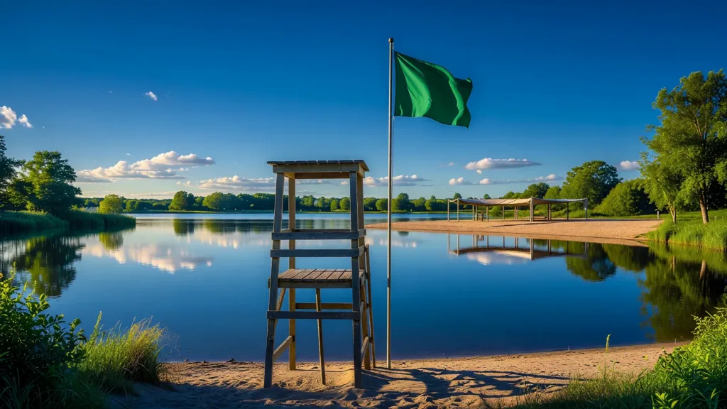 Sécurité de la baignade : opération de contrôle au lac Achard pour lancer la saison estivale dans le Bas-Rhin