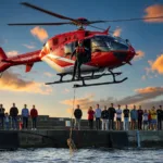 Semaine du nautisme à La Rochelle : démonstration spectaculaire d'hélitreuillage de Dragon 17
