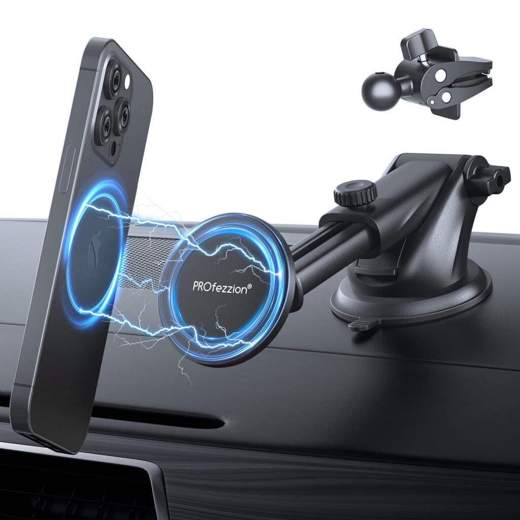 Support téléphone voiture MagSafe ventouse pare-brise