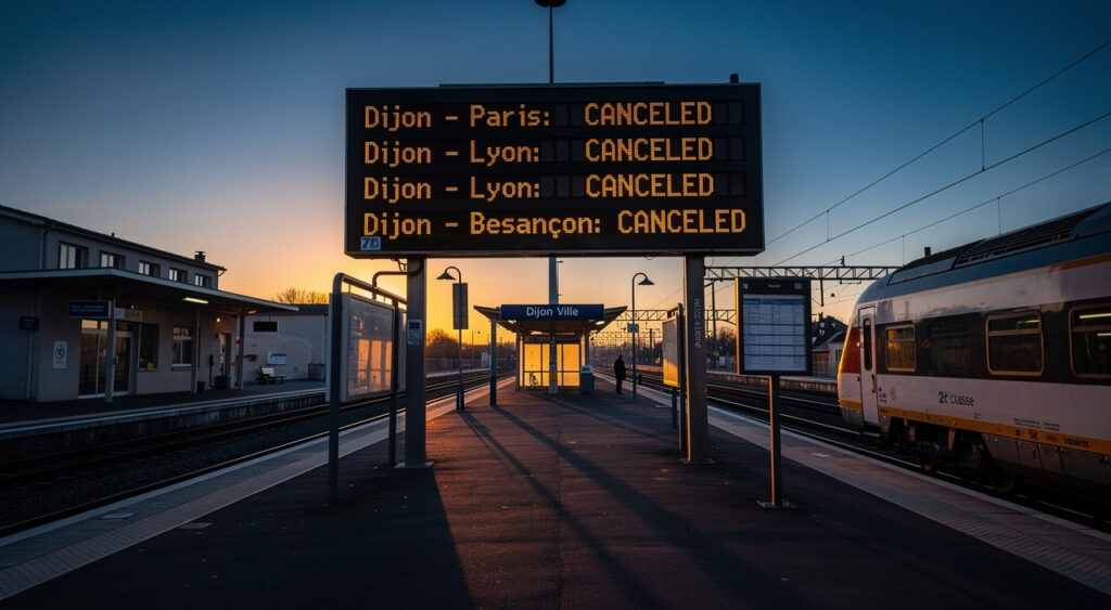 TER 17777 Dijon-Lyon supprimé ce soir : mouvement social, que faire ?