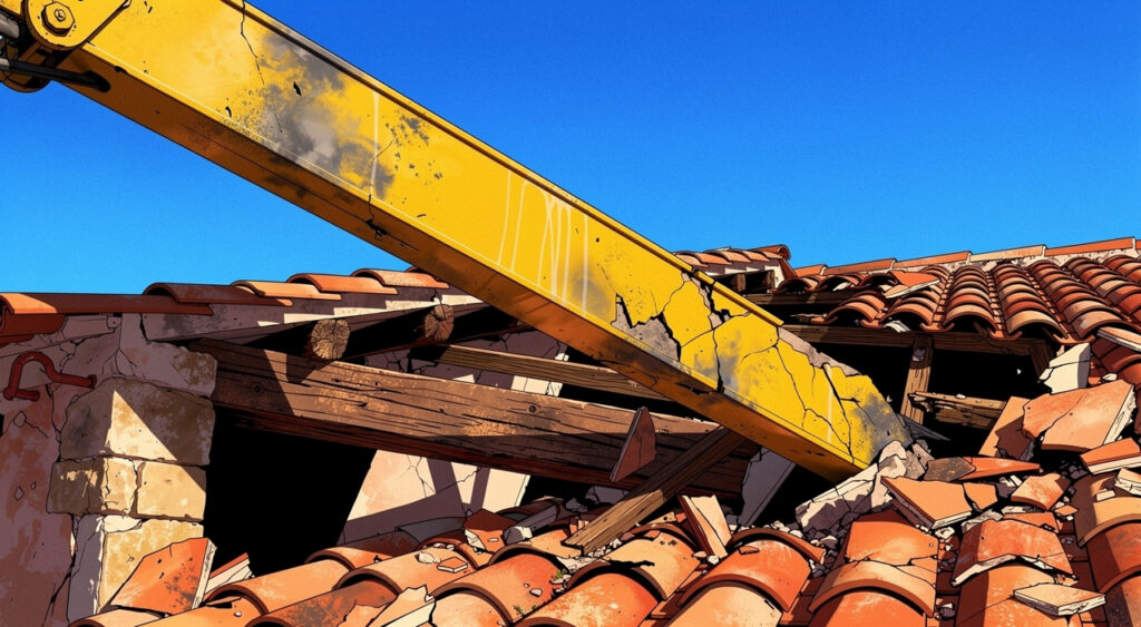 Toulon : un camion-grue bascule sur une villa du Faron lors d&rsquo;élagage, aucun blessé