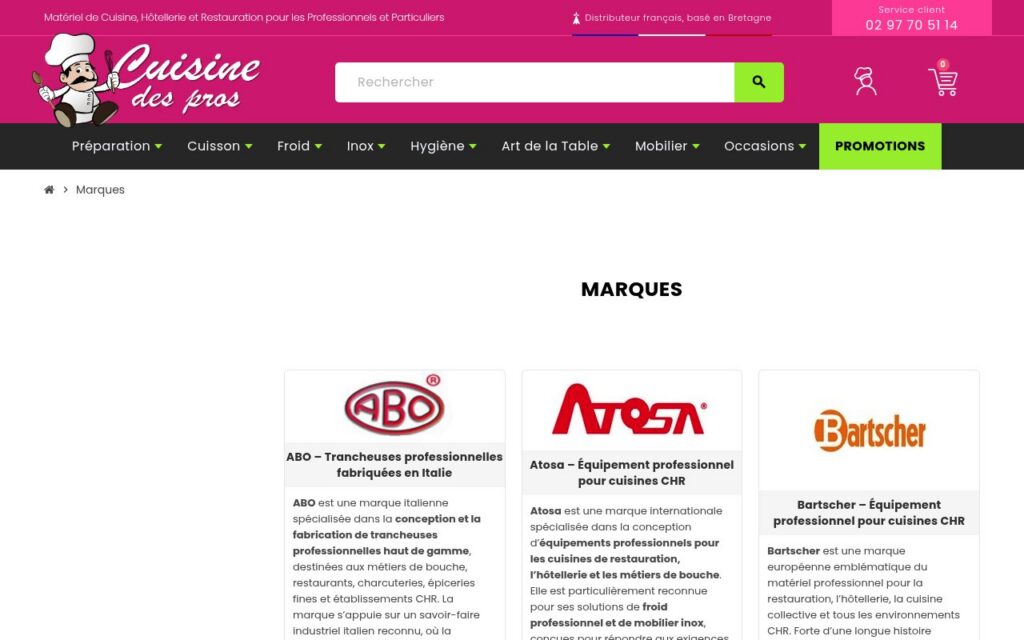 Les meilleurs sites d&rsquo;ustensiles de cuisine professionnels en 2026