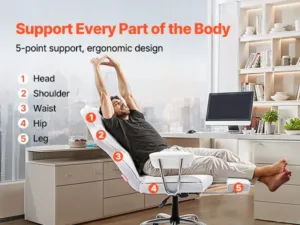 VEVOR chaise ergonomique repose-pieds