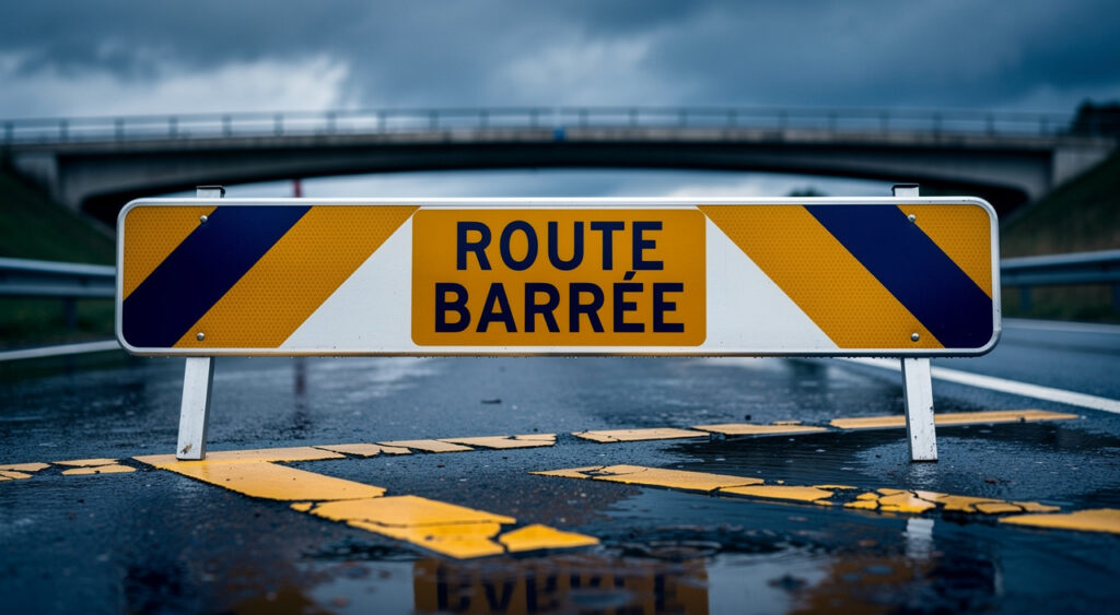 Vienne : RD 910 rouverte sur une voie après la chute d&rsquo;un camion-benne sur la RN 147