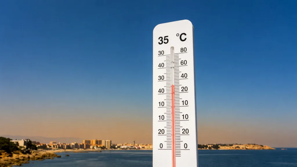 Vigilance jaune canicule : 35°C à Montpellier, jusqu'à 38°C dans l'intérieur de l'Hérault ce 25 juin