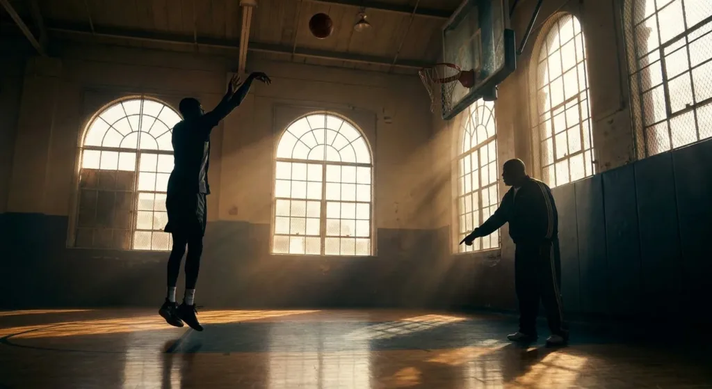 Wembanyama perfectionne son jump hook avec Olajuwon : les images