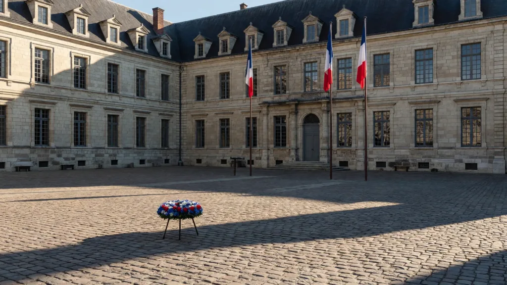 Yonne : hommage à l'adjudant Dorian Larigaudrie à la préfecture d'Auxerre, dix jours après sa mort en mission