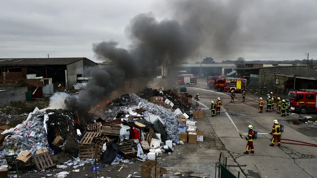 Yvelines : un incendie industriel d'ampleur à Thiverval-Grignon, plus de 100 pompiers mobilisés