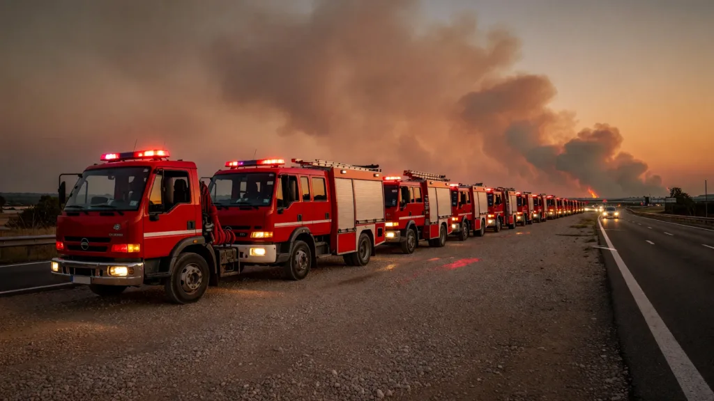 64 pompiers de Haute-Garonne en renfort, le 64 aussi engagé sur les feux