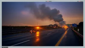 A71 : poids lourd en feu près de Bourges, autoroute coupée puis rouverte