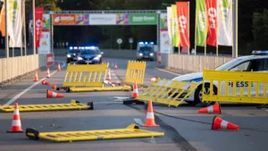 Accident au Tour de France : un véhicule de L&rsquo;Équipe percute des barrières à Ussel, huit blessés