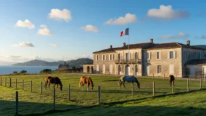 Ajaccio : des chevaux réformés remplacent les tracteurs pour entretenir la caserne d&rsquo;Aspretto
