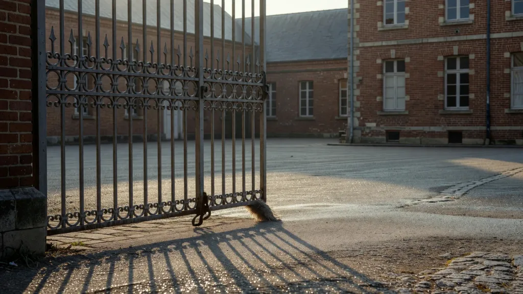 Alençon : un chevreuil coincé dans le portail d'une école secouru et relâché dans la nature