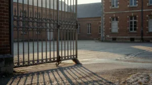 Alençon : un chevreuil coincé dans le portail d&rsquo;une école secouru et relâché dans la nature
