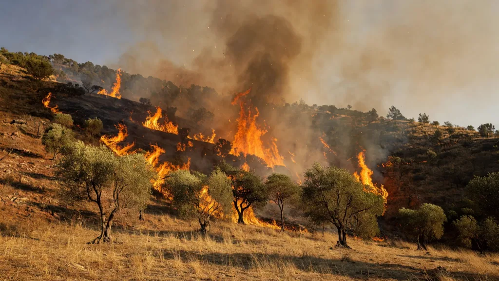 Algérie : alerte rouge canicule, pic à 48°C et incendies massifs