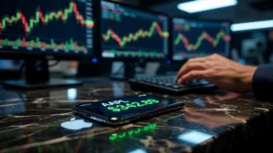 Apple effleure les 5 000 milliards de dollars en séance, sans les franchir durablement