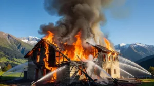 Arenthon : une ferme détruite par un incendie, 200 animaux évacués