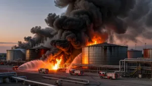 Attaques de drones ukrainiens en Russie : 8 morts et incendie pétrolier