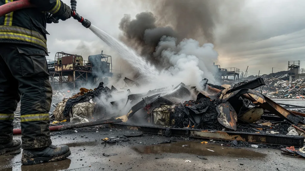 Baugy : 18 pompiers mobilisés, extinction du centre de tri sur 3 à 6 jours