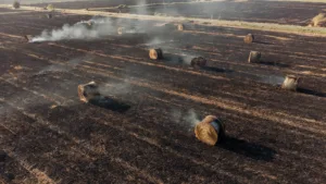 Beaumerie-Saint-Martin : un incendie détruit 4 hectares de chaume
