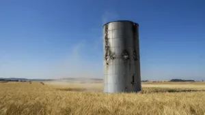 Benet : incendie d&rsquo;un silo agricole en pleine canicule, 27 pompiers mobilisés