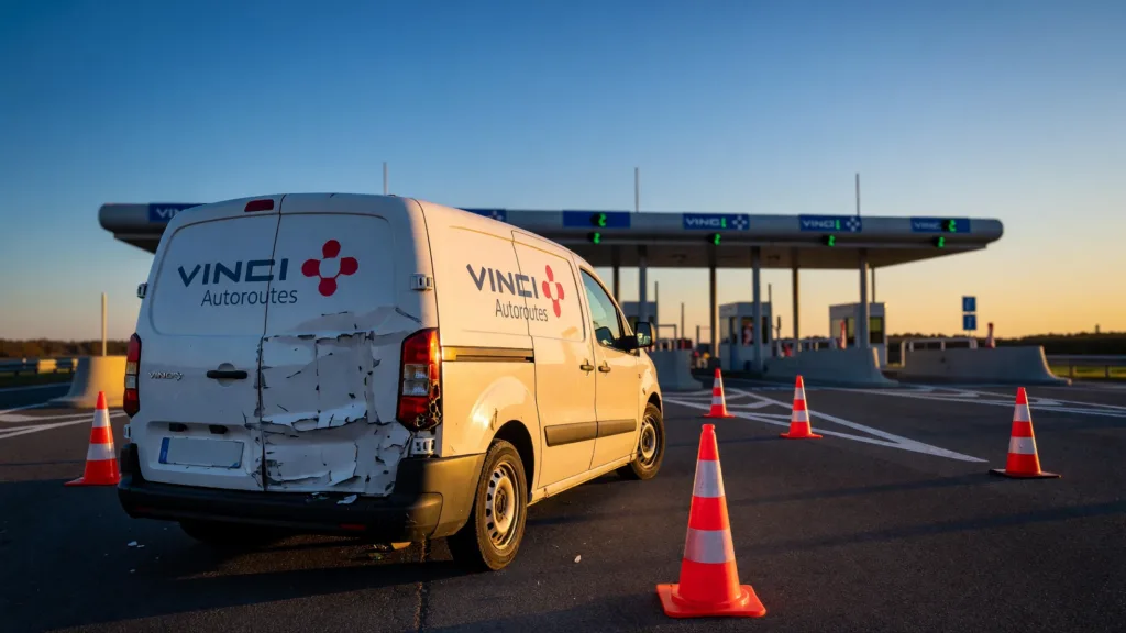 Capitou : VINCI Autoroutes expose des fourgons percutés pour alerter sur le corridor