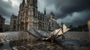 Chartres : les parasols à 300 000 € hors service après les orages, la mairie promet de replanter des arbres