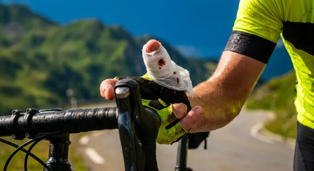 Chris Harper termine l'étape du Tour avec le pouce en sang, opéré dans la nuit