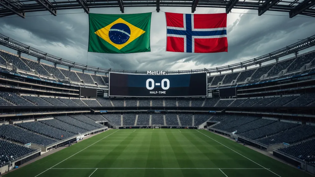 Coupe du Monde 2026 : le Brésil et la Norvège dos à dos à la pause, Bruno Guimarães rate un penalty