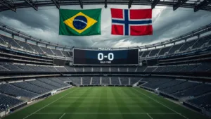 Coupe du Monde 2026 : le Brésil et la Norvège dos à dos à la pause, Bruno Guimarães rate un penalty