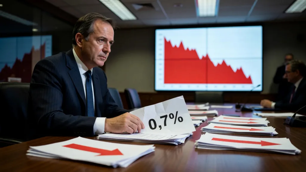 Croissance française à 0,7 % : le gouvernement face au mur budgétaire