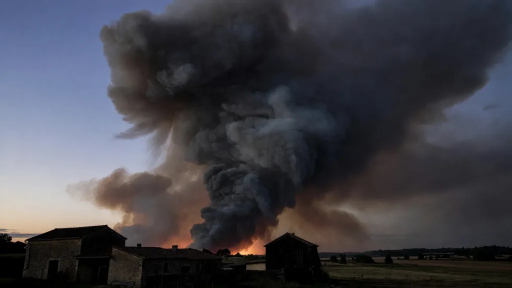 Dangé-Saint-Romain : une ferme ravagée par un incendie violent dimanche soir