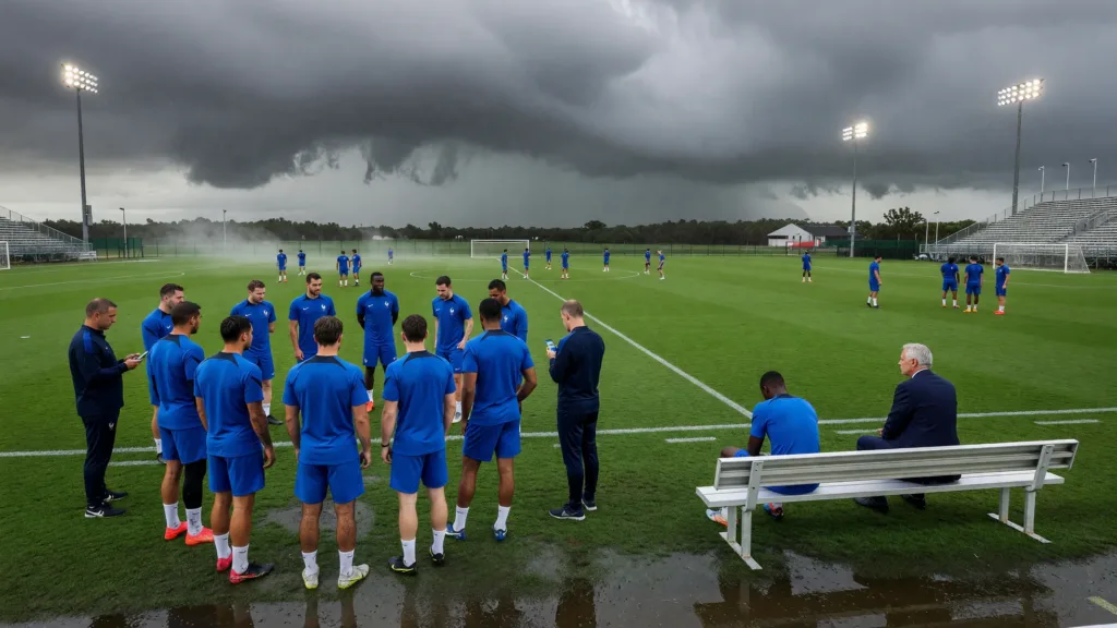 Derniere seance avant la petite finale : Deschamps boucle 14 ans a la tete des Bleus